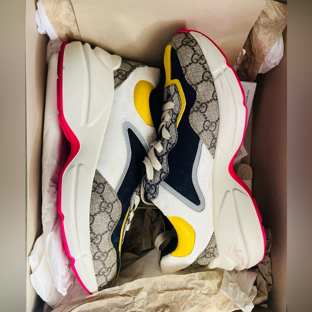 Gucci GG Rhyton 'Beige White Yellow' 619891-99WF0-4370